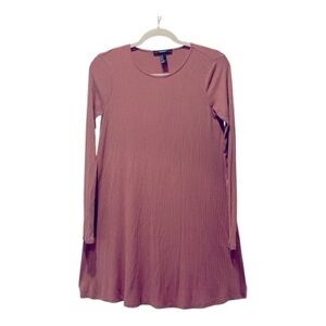 Forever 21 Brown Ribbed Long Sleeve Dress Size M